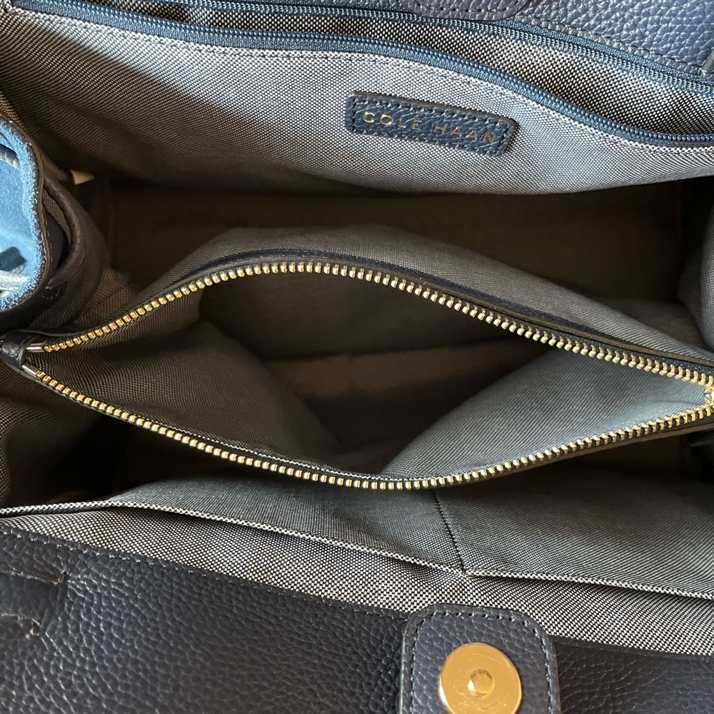 Cole Haan Grand Ambition Side Cinch Satchel, Navy/Blue - Picture 10 of 12